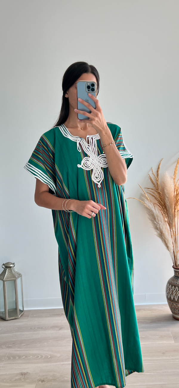 Robe traditionnelle décontractée verte